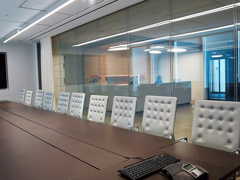 Animated smart glass office