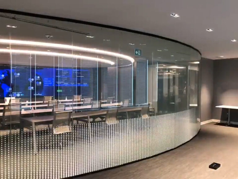 Curved Office Smart Glass Clear
