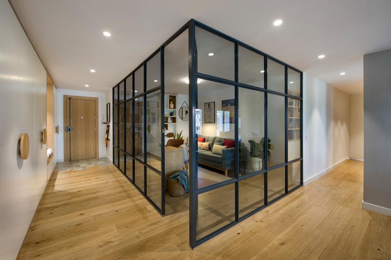 smart glass enclosed home office