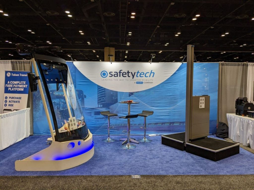 APTA expo Gauzy's Safety Tech booth