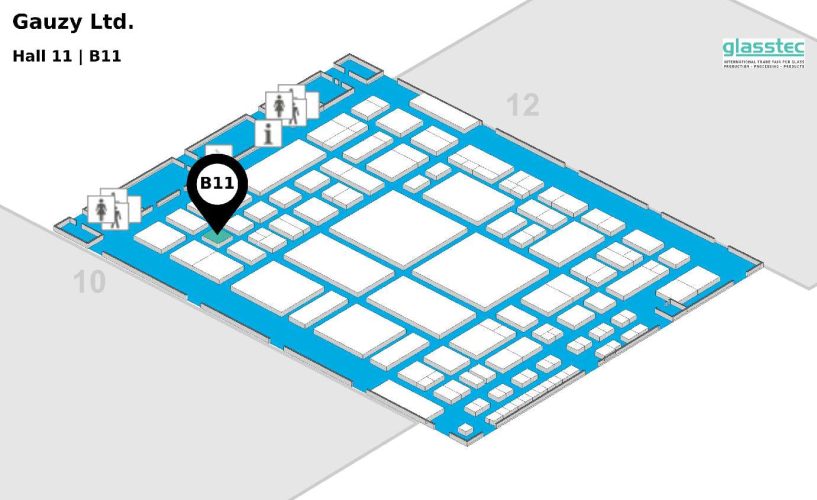 Gauzy booth location GlassTec